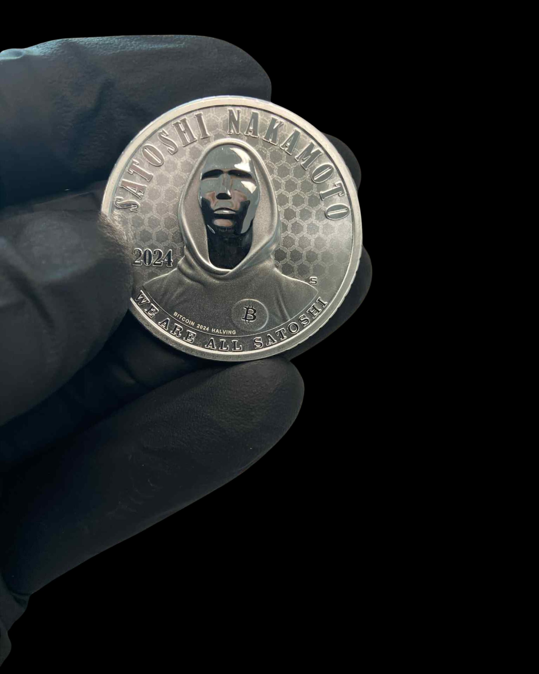 We are All Satoshi Limited Edition 1oz Silver Medallion Collectible Crypto Cold Wallet