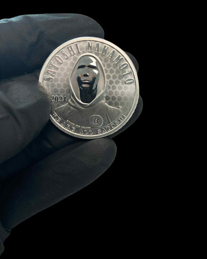 We are All Satoshi Limited Edition 1oz Silver Medallion Collectible Crypto Cold Wallet