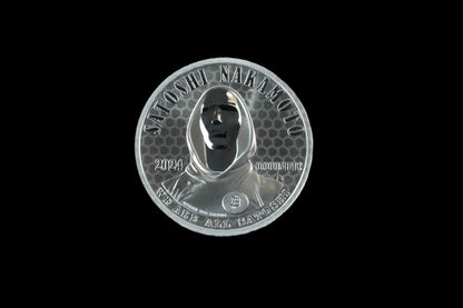 We are All Satoshi Limited Edition 1oz Silver Medallion Collectible Crypto Cold Wallet