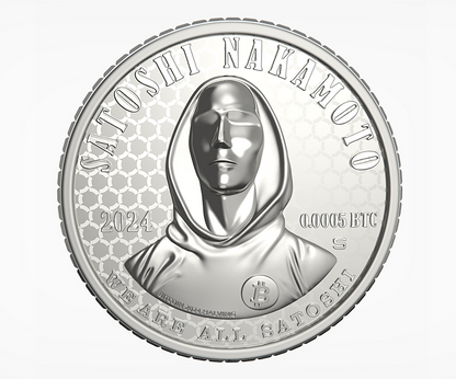 We are All Satoshi Limited Edition 1oz Silver Medallion Collectible Crypto Cold Wallet