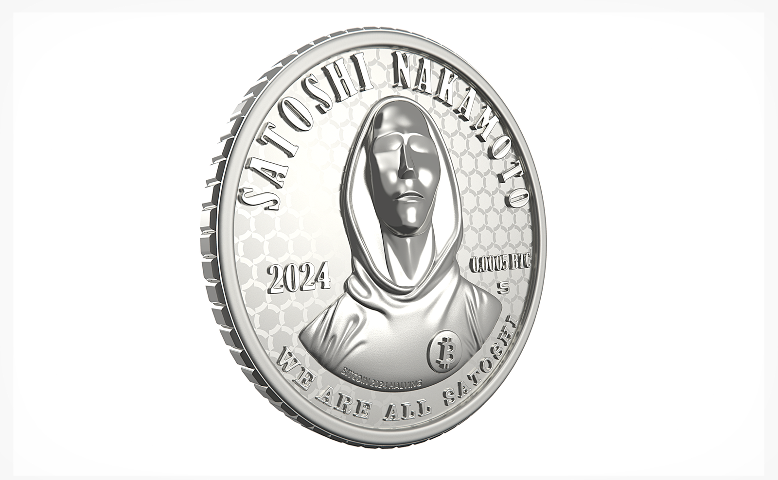 We are All Satoshi Limited Edition 1oz Silver Medallion Collectible Crypto Cold Wallet