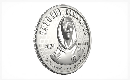 We are All Satoshi Limited Edition 1oz Silver Medallion Collectible Crypto Cold Wallet